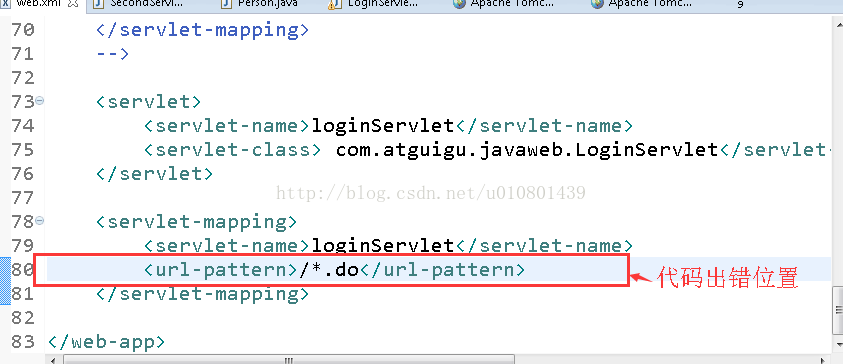 严重：Parse error in application web.xml file at jndi:/localhost/day_29/WEB-INF/web.xml解决办法