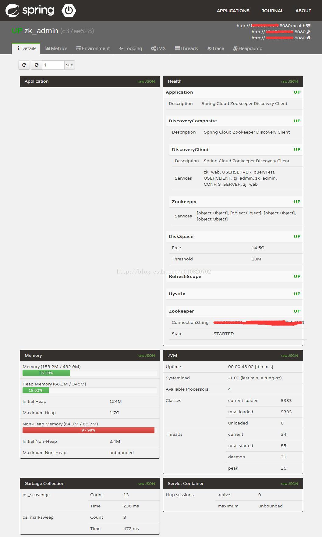 springcloud 整合 springboot-admin 监控中心