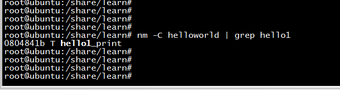 使用nm命令获取linux的可执行文件里或动态库中的所有函数名称