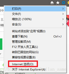 Internet选项