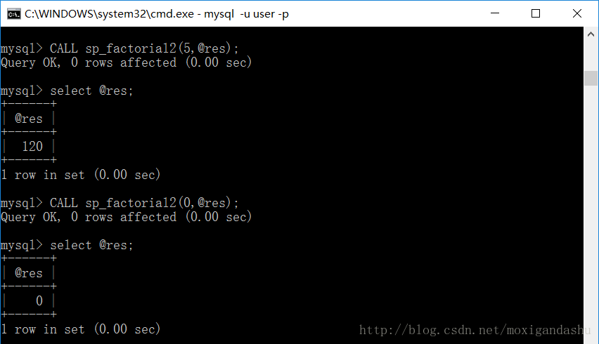MySQL数据库存储过程