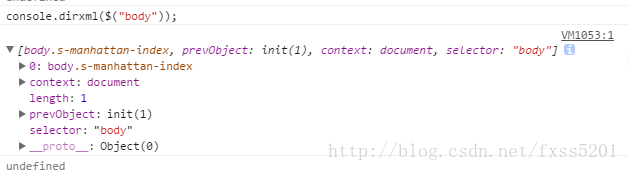 console.dirxml($("body"))