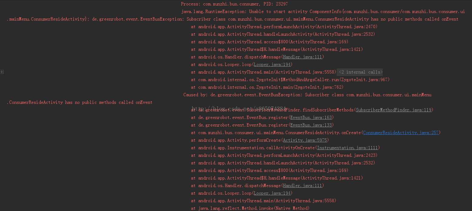 No access to call this method. EVENTBUS java. ILLEGALSTATEEXCEPTION. Java lang.reflect package. Internal exception java lang ILLEGALSTATEEXCEPTION Invalid characters in username.