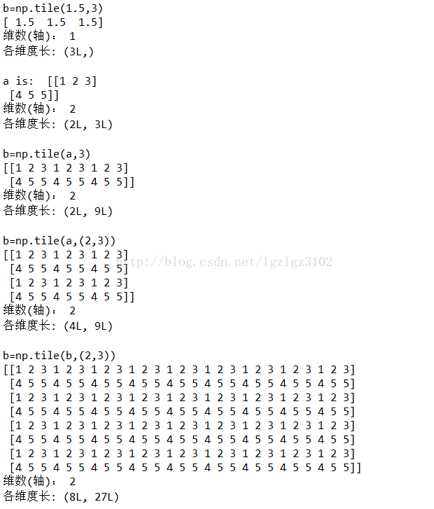 Numpy的tile函数 Idol24的博客 Csdn博客