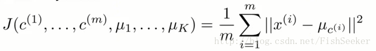 K-mean的cost function