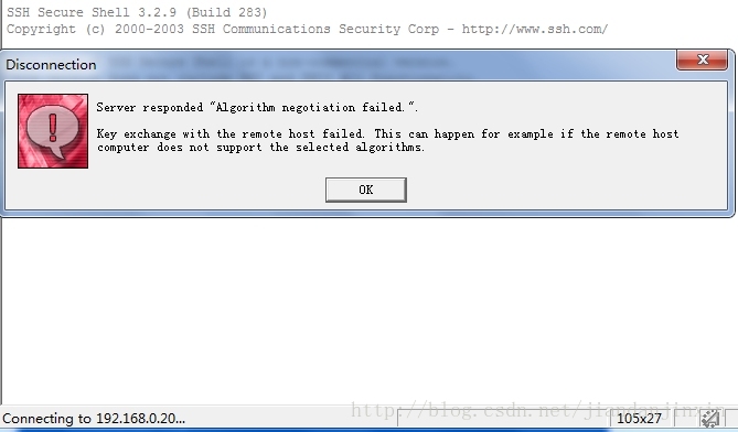 Ubuntu SSH Algorithm negotiation failed