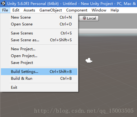 File --> Build Settings
