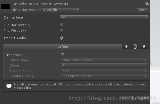 Import Settings