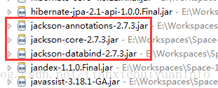 红框内是三个jar包