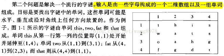 数据结构与算法分析——字谜问题实现