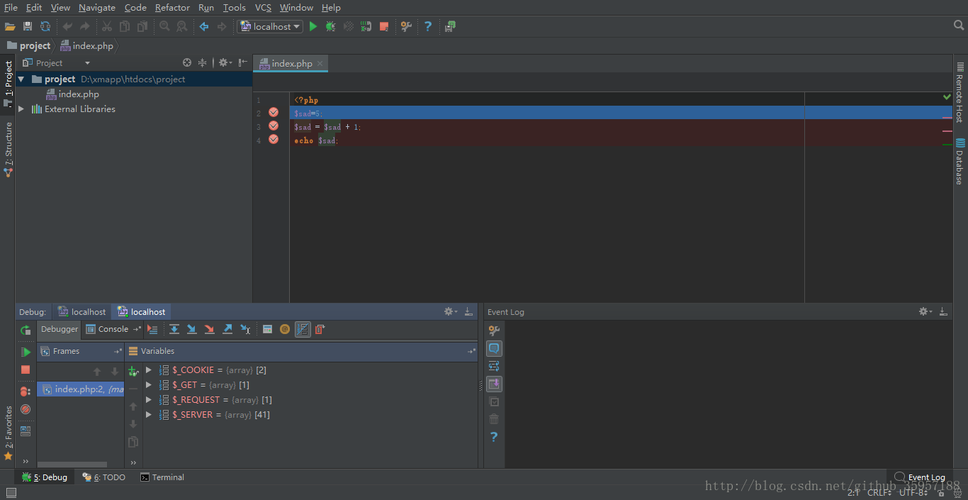 phpstorm断点调试