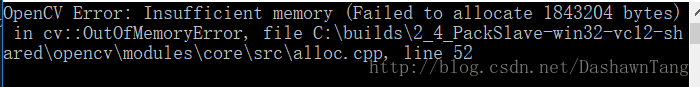 OpenCV Error Insufficient memory CSDN 