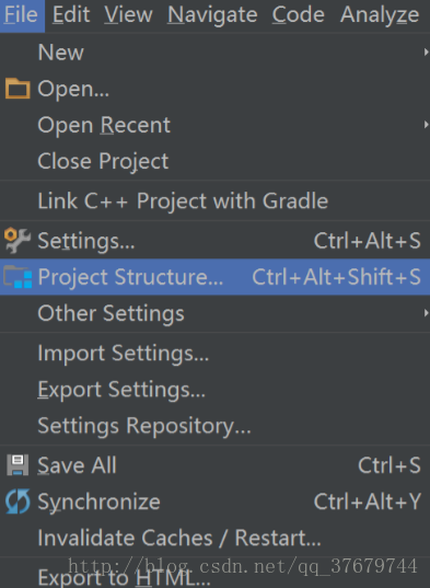 打开 File -->Project Structure
