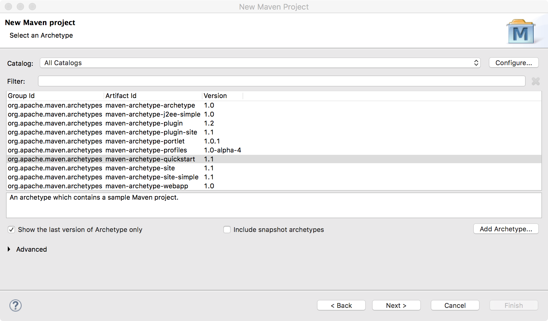 创建Maven Quickstart项目_org.apache.maven.archetypes:maven-archetype-quicks ...