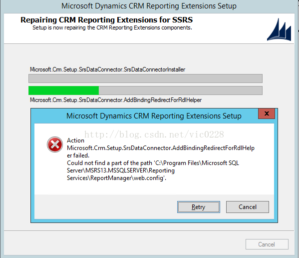 基于SqlServer2016安装CRM Reporting Extensions报找不到ReportManager路径的解决方案