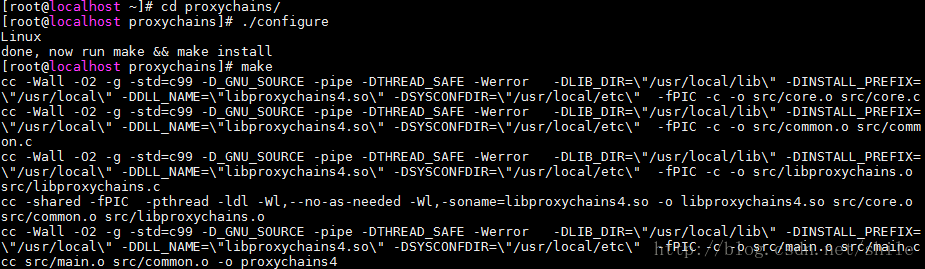 编译proxychains