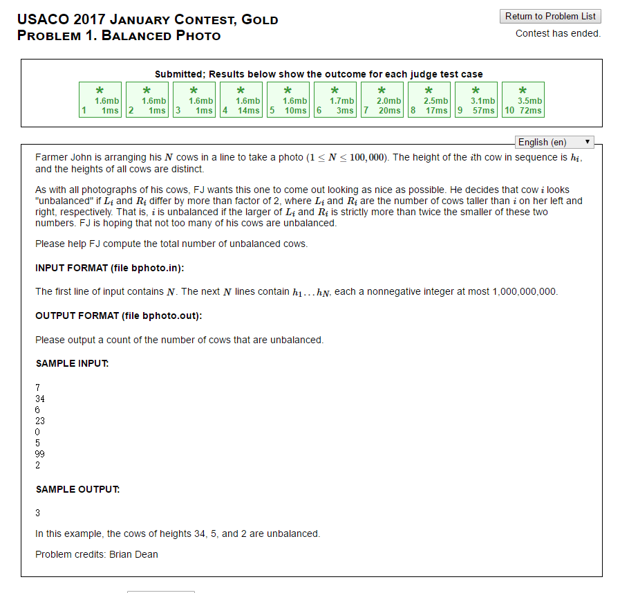 USACO 2019 January Contest, Platinum problem solution Programmer Sought