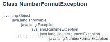 NumberFormatException異常的繼承結構