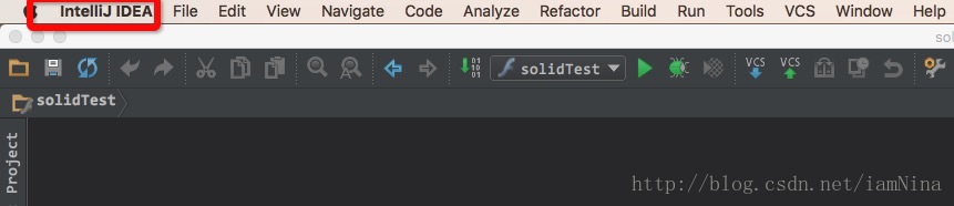 点击左上角IntelliJ IDEA按钮