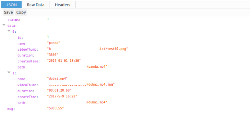 更新后的JSON