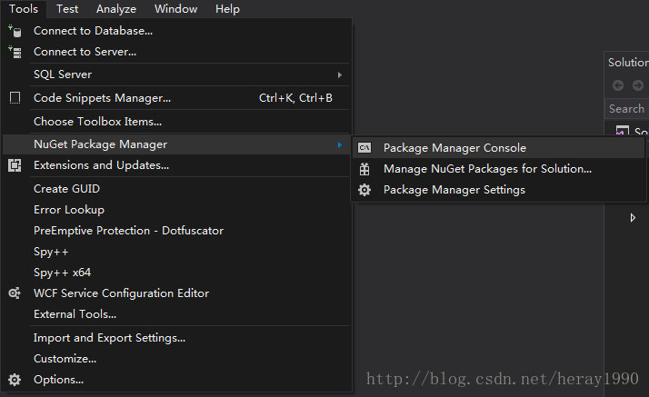 Run Package Manager Console