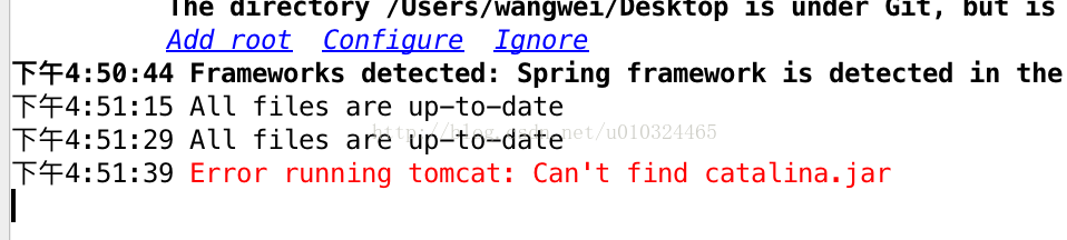 idea 导入web项目报错：Error running tomcat: Can't find catalina.jar