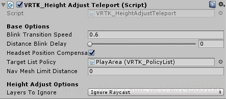 VRTK_Height Adjust Teleport
