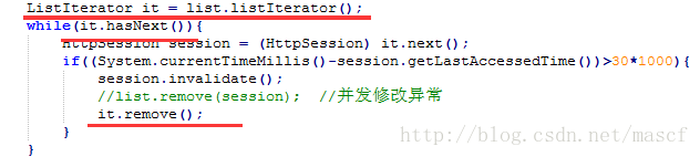 集合遍历 java.util.ConcurrentModificationException