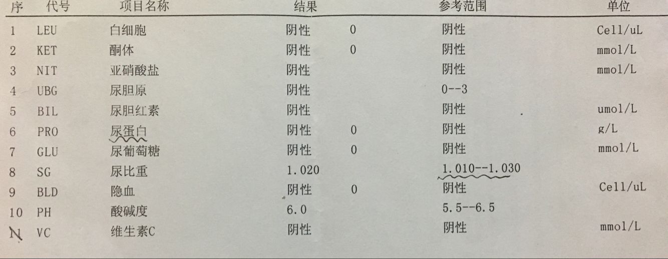 我与尿常规不得不说的故事（一）：尿常规检验报告单