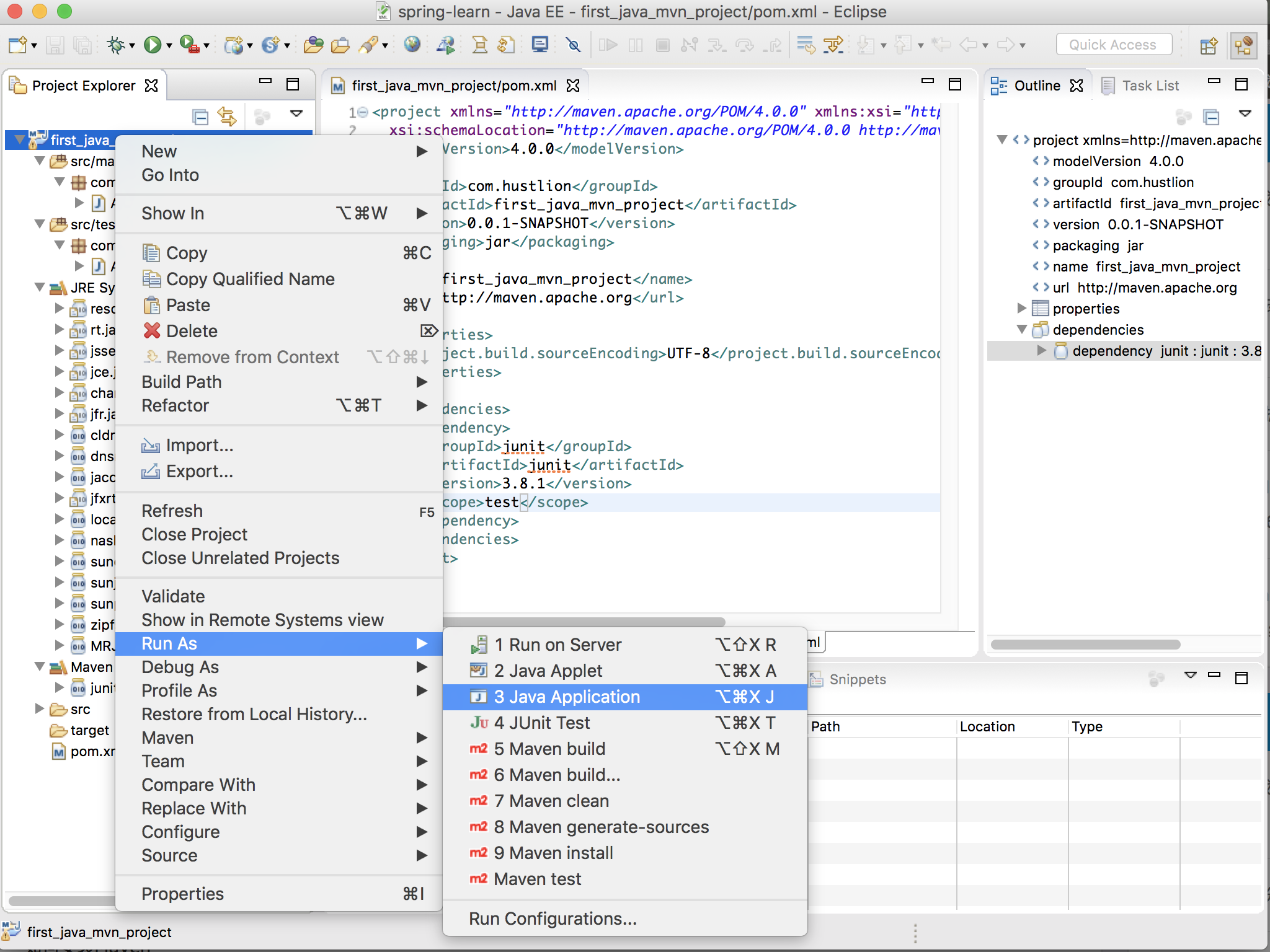 Eclipse 创建 Java Maven 的 Hello World 项目_esclipse Maven Hello World-CSDN博客