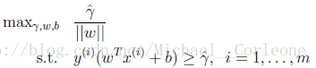 最大间隔分类器公式2