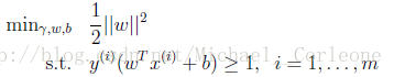 最大间隔分类器公式3
