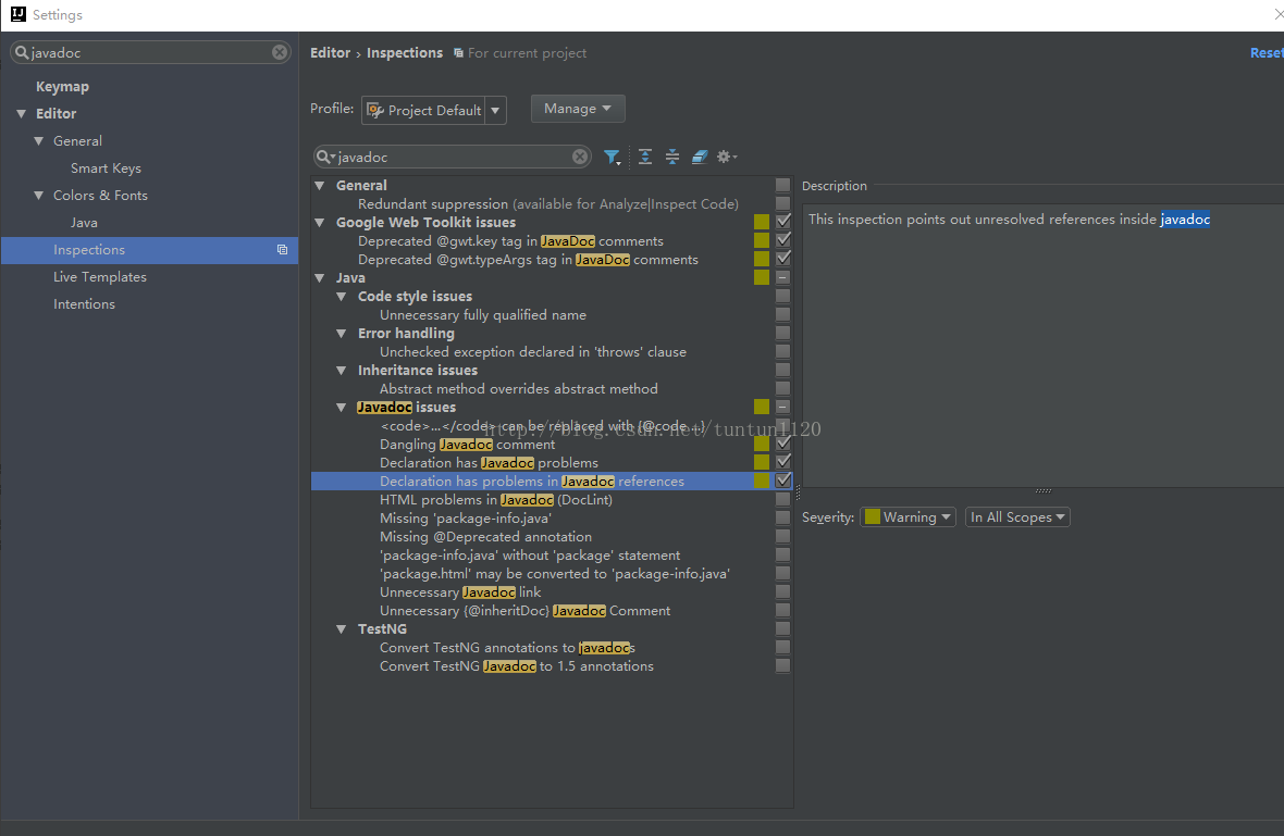 IntelliJ IDEA中如何设置忽略@param注释中的参数与方法中的参数列表不一致的