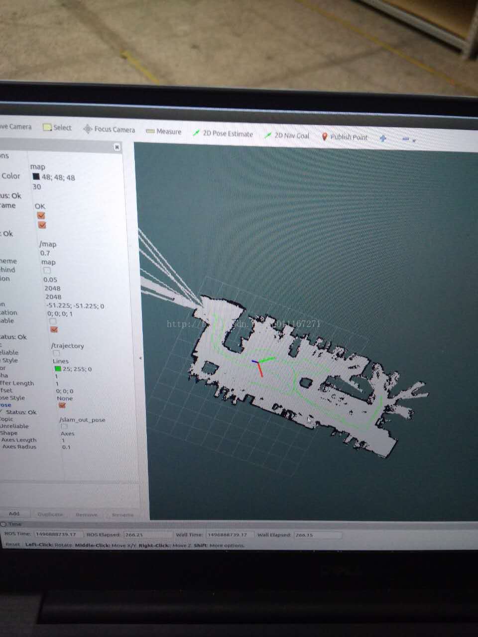 使用ust-10lx激光雷达通过hector_slam创建实验室地图