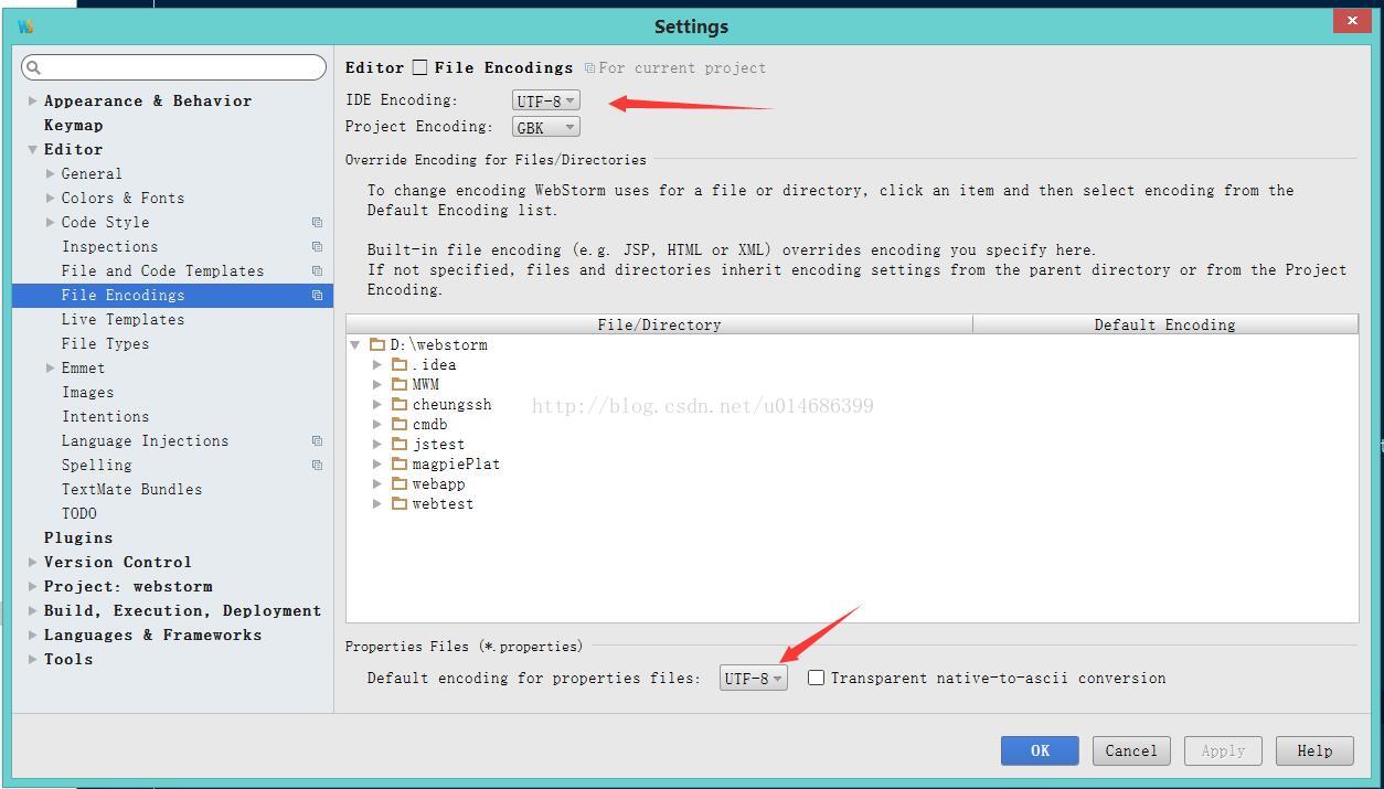 webstorm中文乱码问题