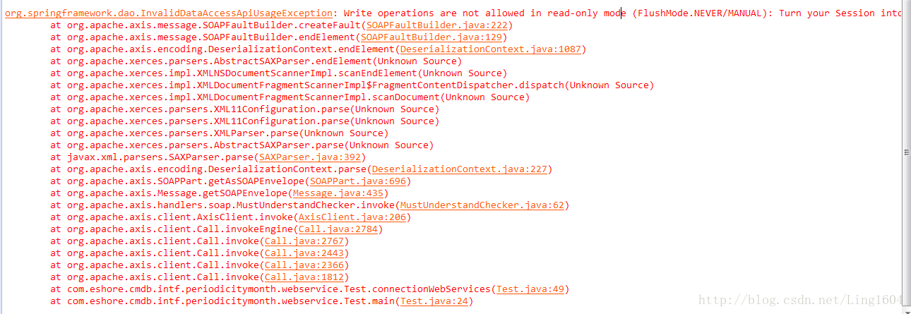InvalidDataAccessApiUsageException：Write operations are not allowed in read-only mode (FlushMode.NEV