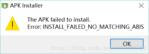 INSTALL_FAILED_NO_MATCHING_ABIS