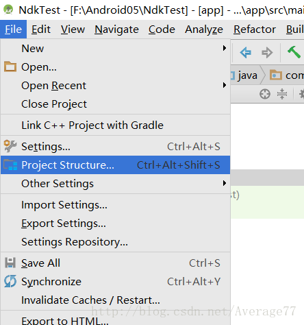 打开Project Structure