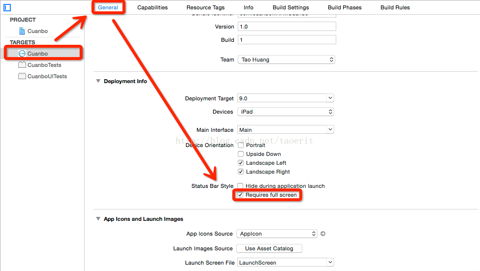 Swift: 消除警告－ All interface orientations must be supported unless the app requires full screen