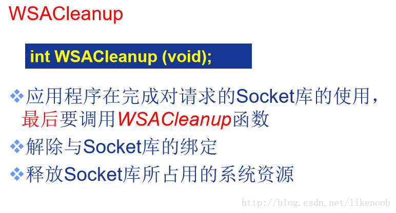 WSACleanup()