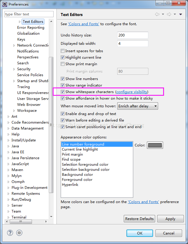 eclipse-show-whitespace-characters-show-whitespace-charaters-csdn