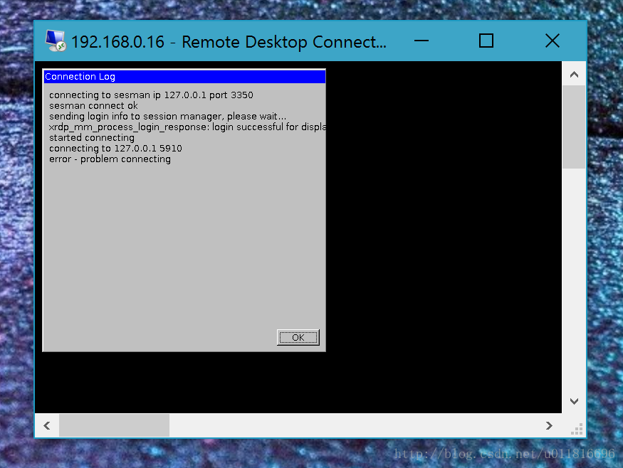  xrdp problem connecting vnc error problem connecting csdn 