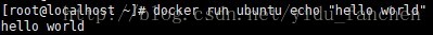使用ubuntu镜像输出helloworld