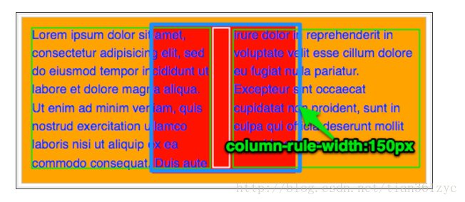 CSS之Multi-columns的column-gap和column-rule