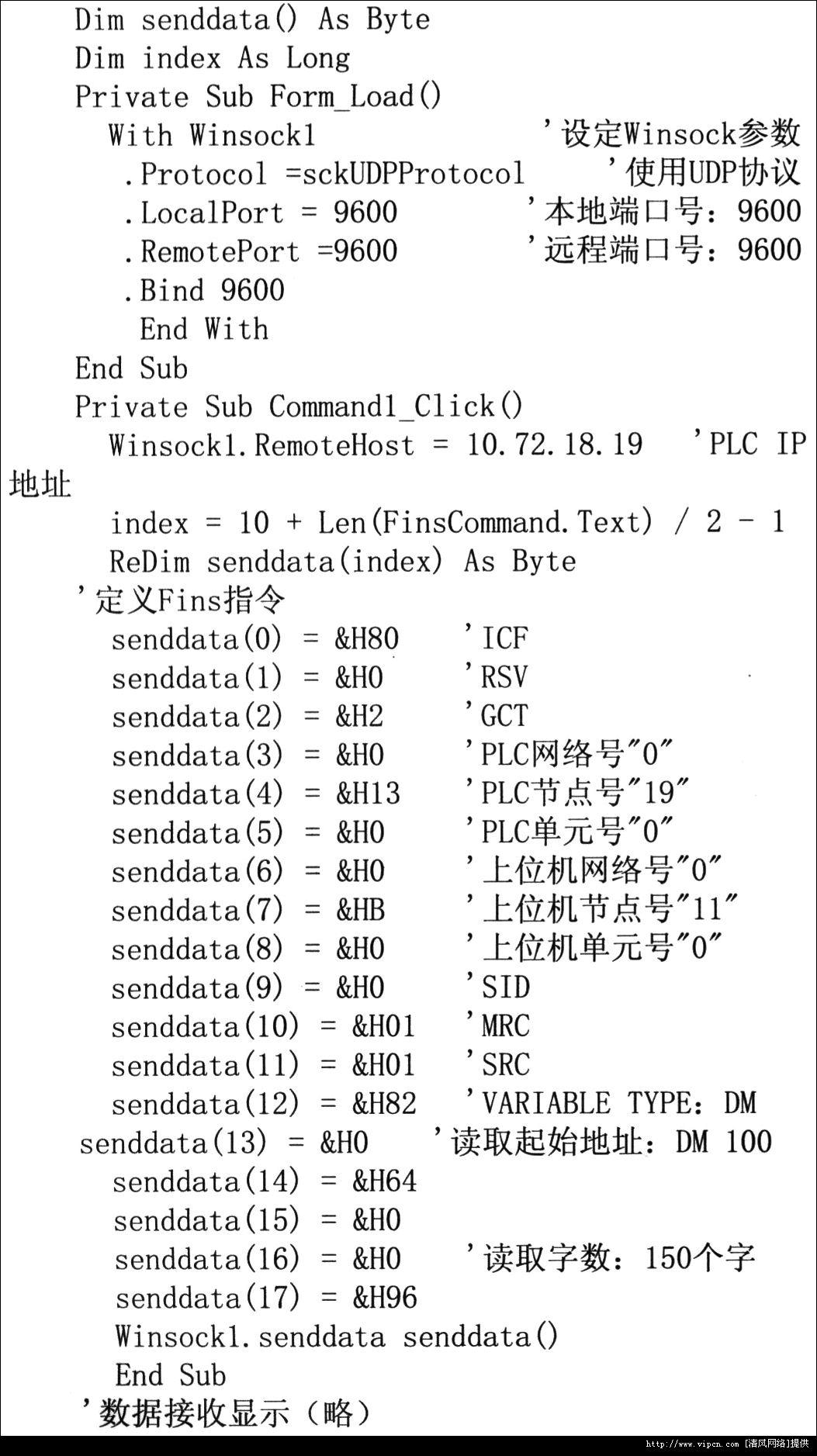 基于FINS协议的OMRON PLC与上位机以太网通信的实现