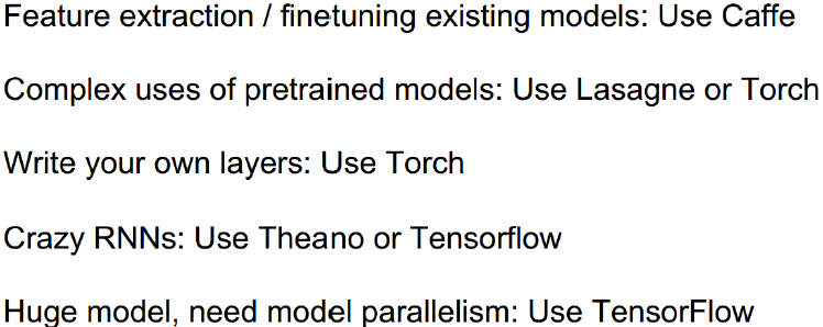 对比Caff/Torch/Theano/TensorFlow