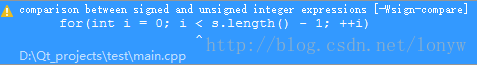 length()函数返回值是无符号数