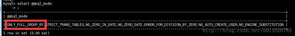 mysql查询报错： ORDER BY clause is not in GROUP BY..this is incompatible with sql_mode=only_full_group_by