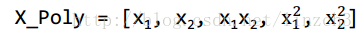 X_Poly = [x1, x2, x1x2, x12, x22]